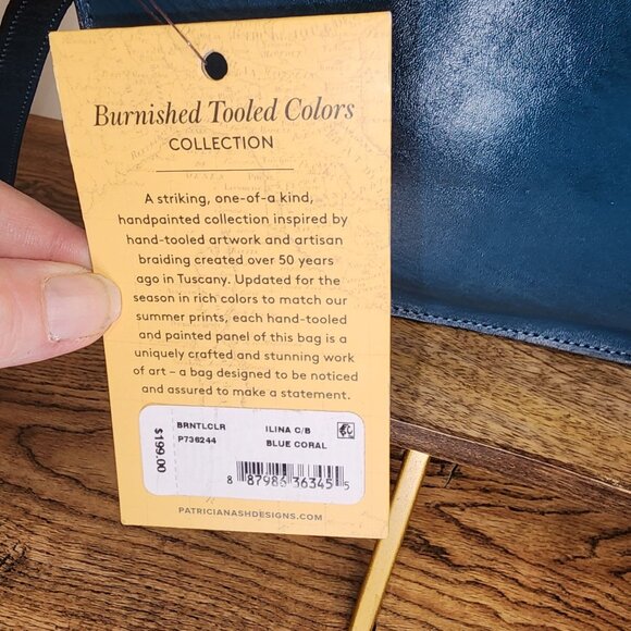 NWT-llina Flap Crossbody Bag in Coral Blue-Patricia Nash - Picture 11 of 16